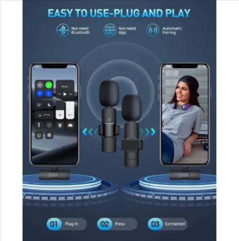 Wireless Lavalier Mic – iPhone & Type-C