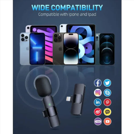 Wireless Lavalier Mic – iPhone & Type-C